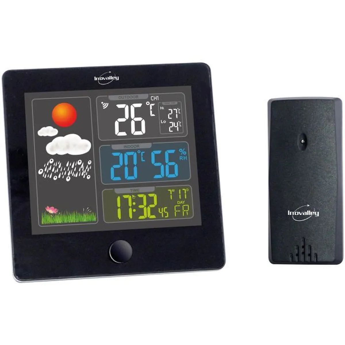 Null Weather station INOVALLEY sm108 outdoor / indoor sensor hygro color screen &hellip;