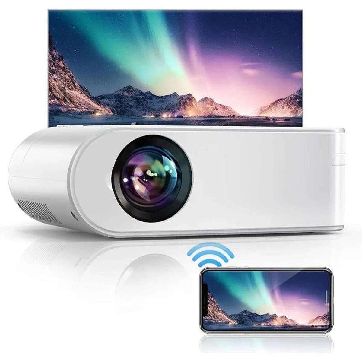 Null WiFi Full HD 1080P 6000 Lumens YABER projector Compatible iPhone, Android, &hellip;