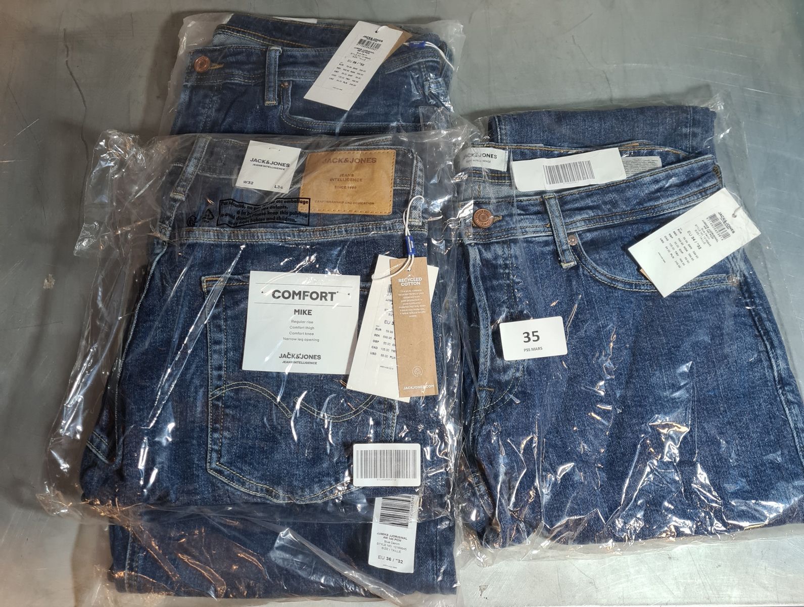 Null Lot de 3 jeans JACK JONES homme COMFORT MIKE - regular rise - tailles diver&hellip;