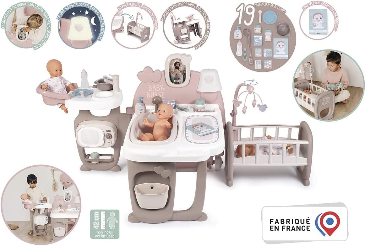 Null Grande Maison des Bébés Baby Nurse Smoby - 3 espaces de Jeux - Cuisine / Sa&hellip;