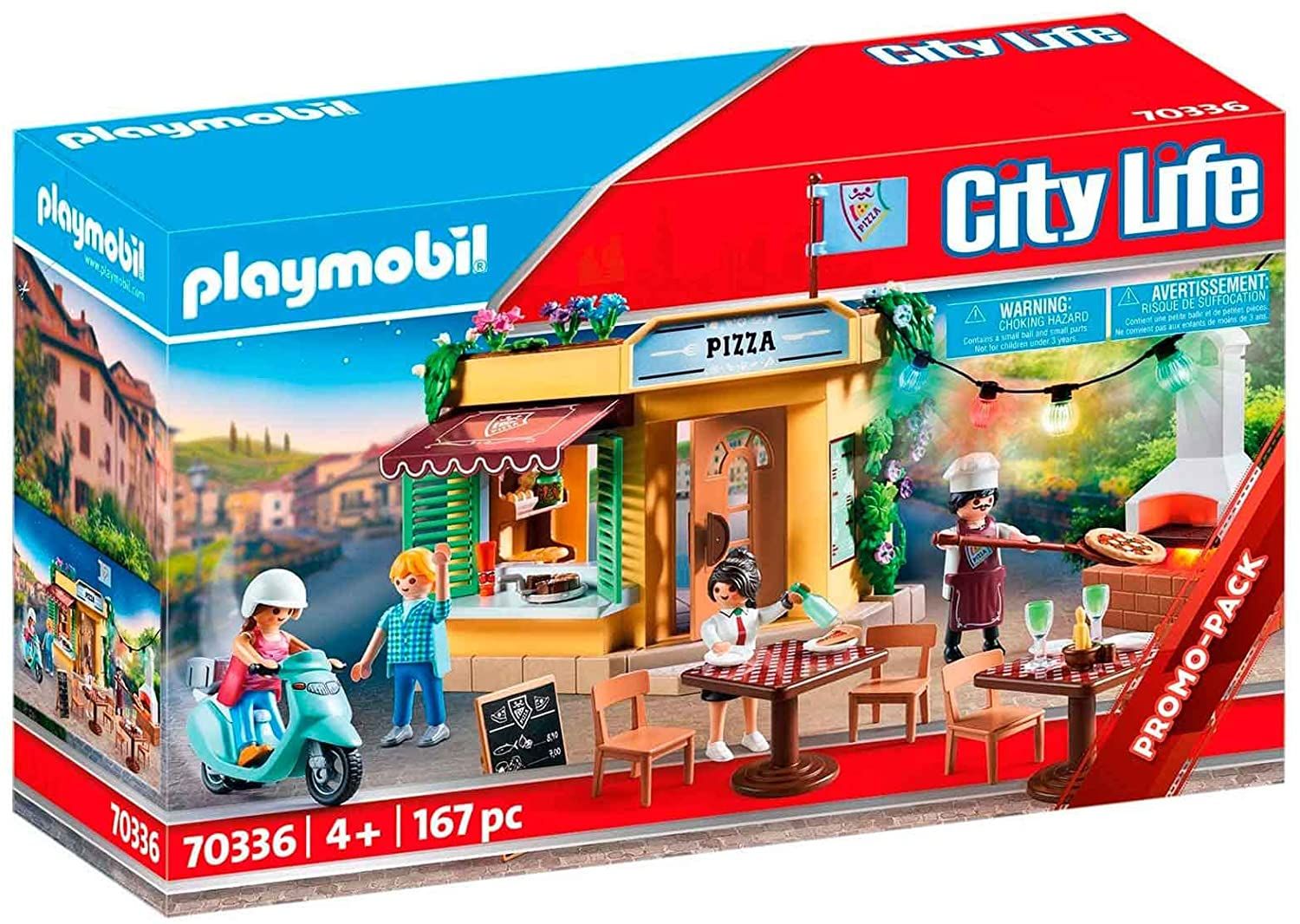 Null Playmobil City Life 70336 Pizeria avec Restaurant de Jardin avec Effets Lum&hellip;