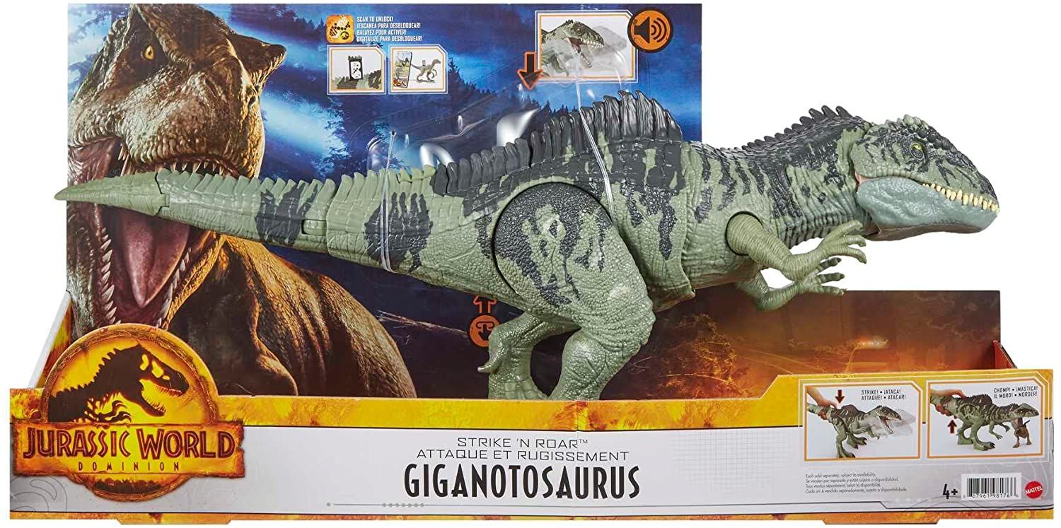Null Jurassic World Dino Géant Méga Carnivore, avec mâchoire qui claque, rugisse&hellip;