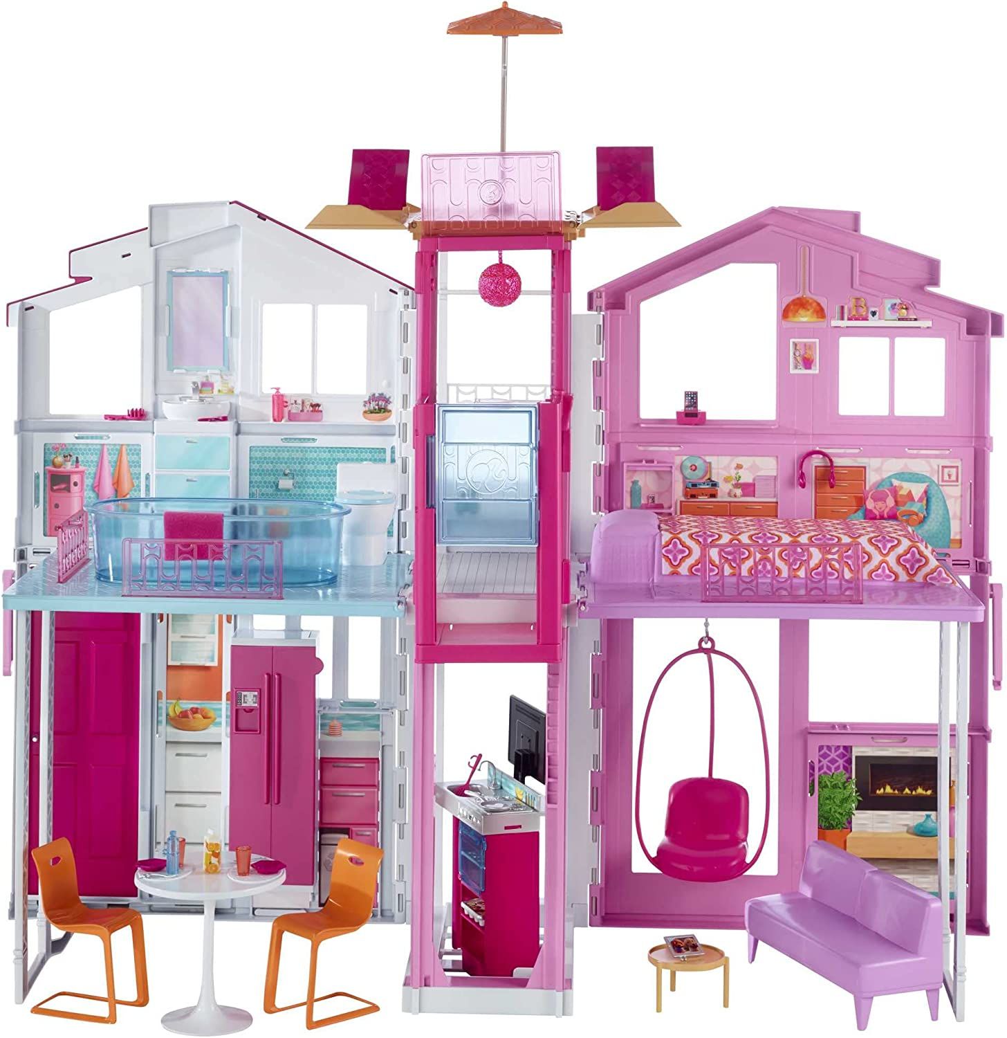 Null Barbie - La Grande Maison de Poupee de Luxe à 2 Etages et 4 pieces dont Cui&hellip;