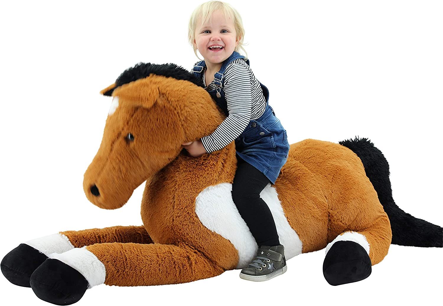 Null Sweety Toys XXL Plush Horse (Size 160 cm) - 10981 - Brown - sold new with p&hellip;