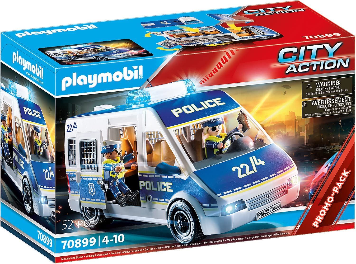 Null Playmobil City Action 70899 Fourgon de Police avec Effets Lumineux et sonor&hellip;