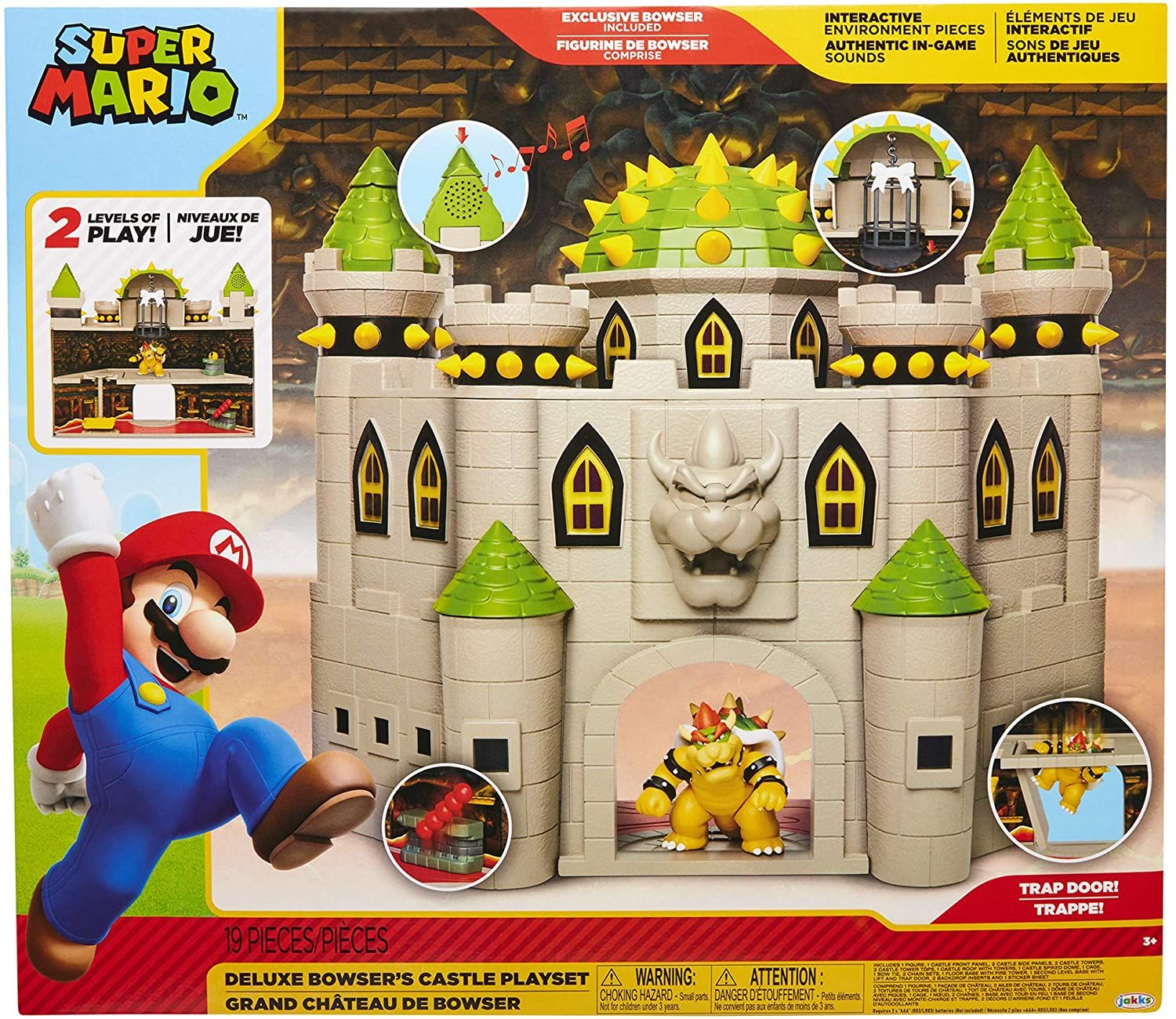Null SUPER MARIO Playset Bowser's Castle with Bowser's Figure, Sound Effects, Ma&hellip;