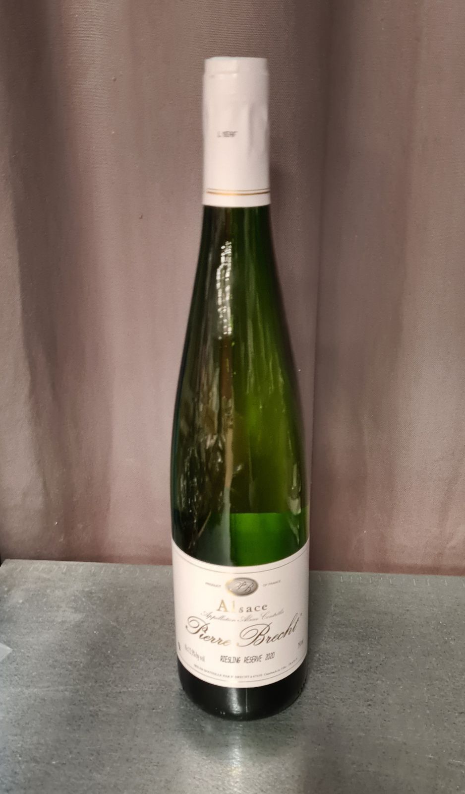 Null Lot de 8 bouteilles de vin blanc d'Alsace Pierre Brecht - réserve 2020