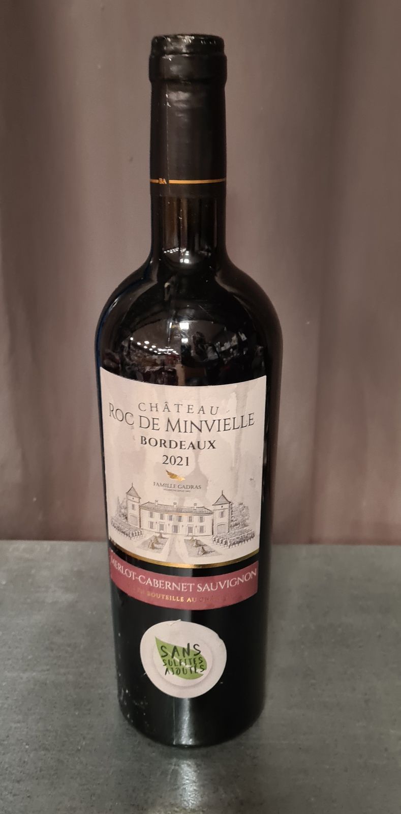 Null Lot de 6 bouteilles de Château Roc de Minvielle 2021 - Merlot cabernet Sauv&hellip;