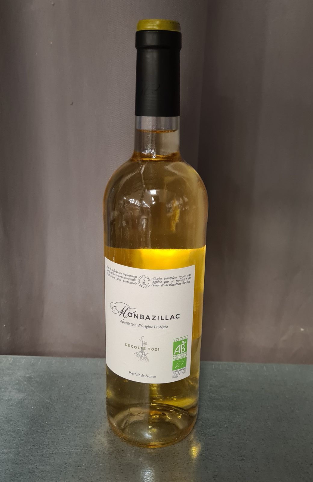 Null Lot de 5 bouteilles de vin blanc Monbazillac bio - récolte 2021