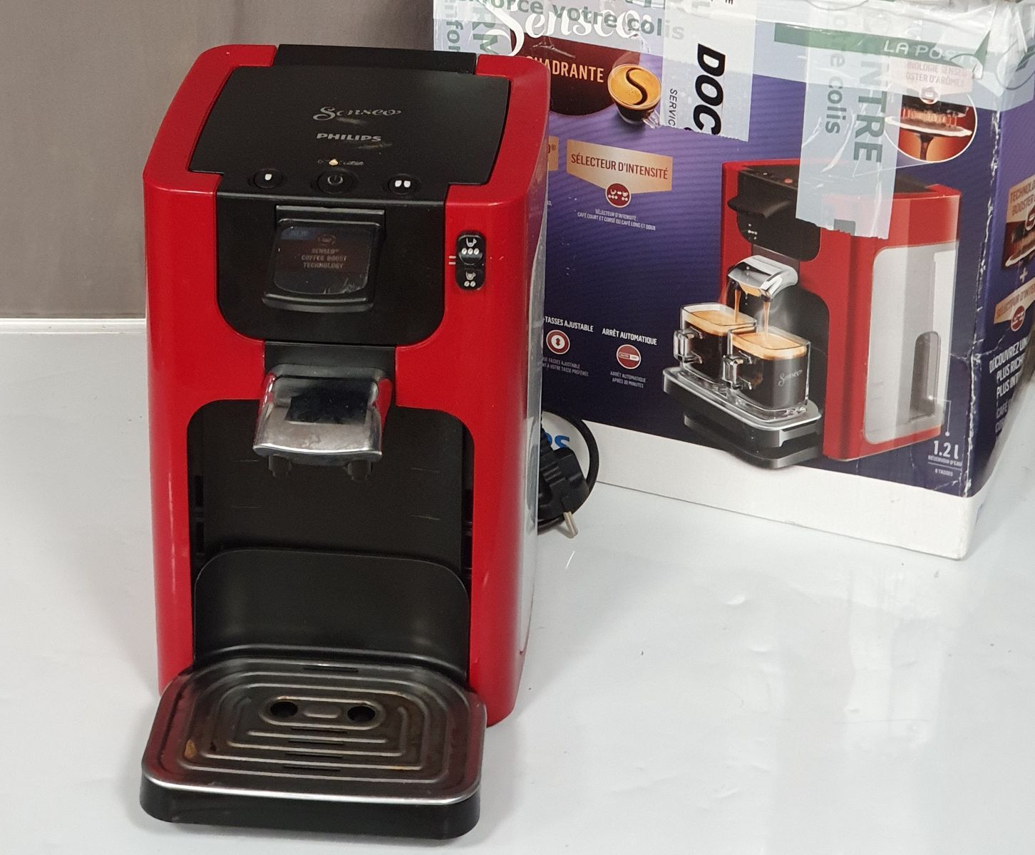 Coffee machine PHILIPS Senséo quadrante - red - sold in …