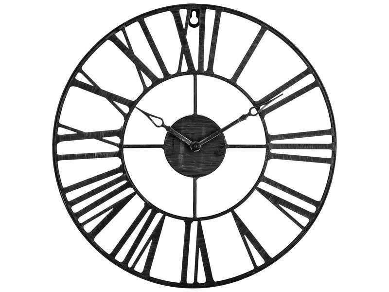 Null Metal wall clock indus style "CLEM" - 40 cm - black-sold new with slight de&hellip;