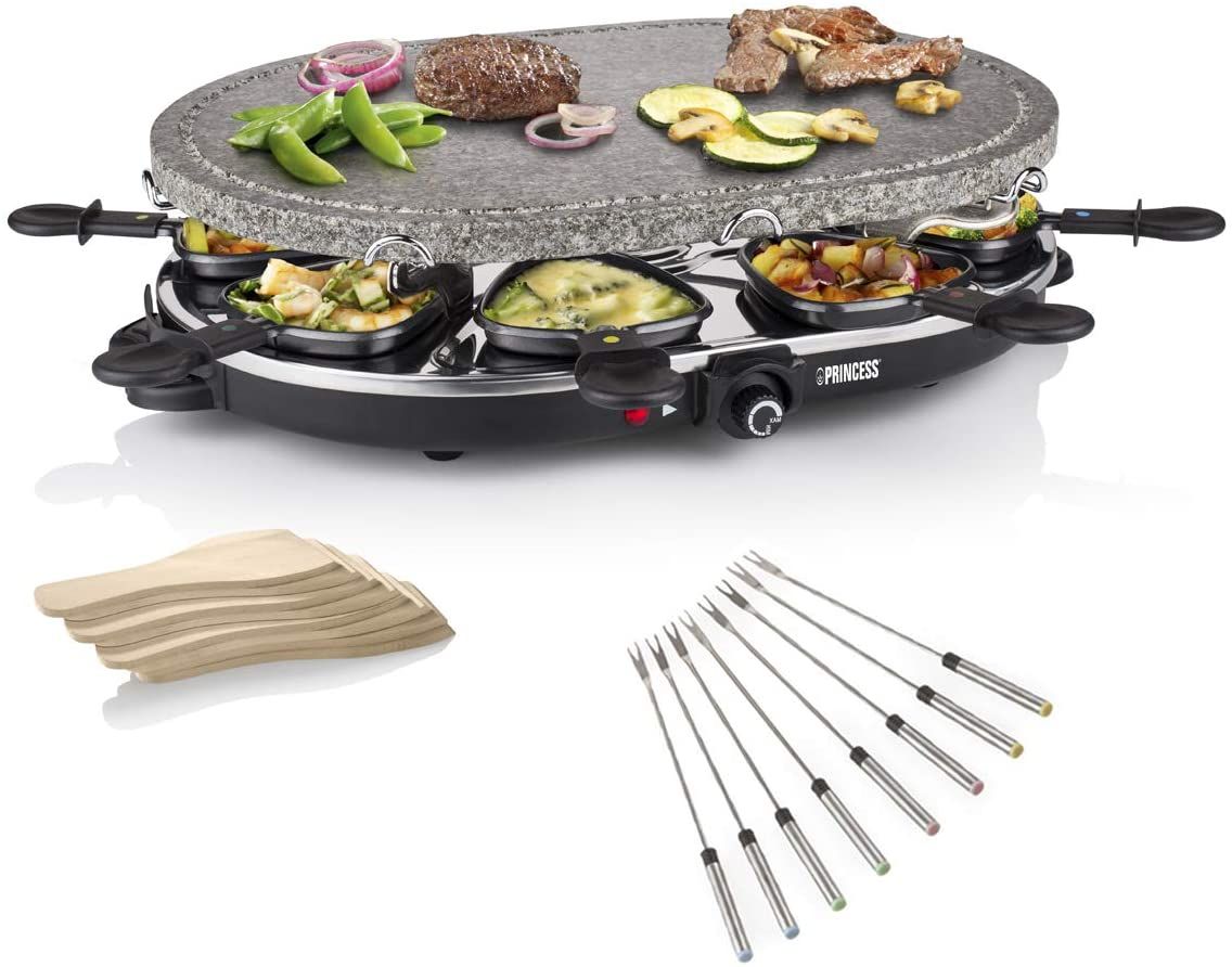 Null Appareil Raclette - Oval Stone Grill Party 8 pers PRINCESS 01.162720.01.001&hellip;