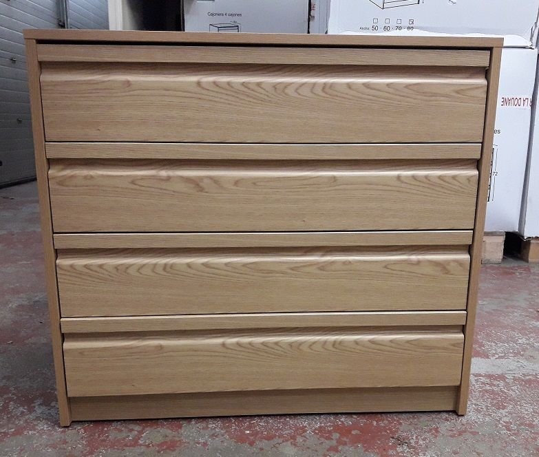Null 21 chests of drawers 4 drawers, melamine, white or light wood color + 2 che&hellip;