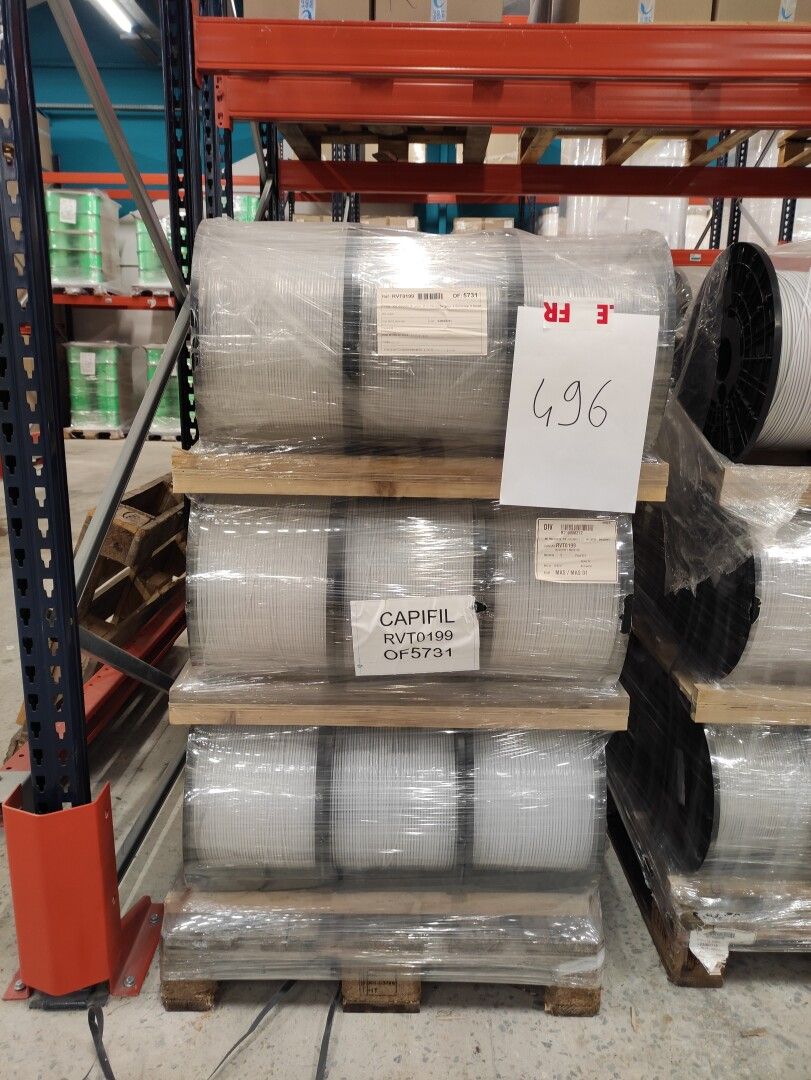 Null Pallet including 27 reels (approx. 81 000 m) of double steel wire nose plie&hellip;