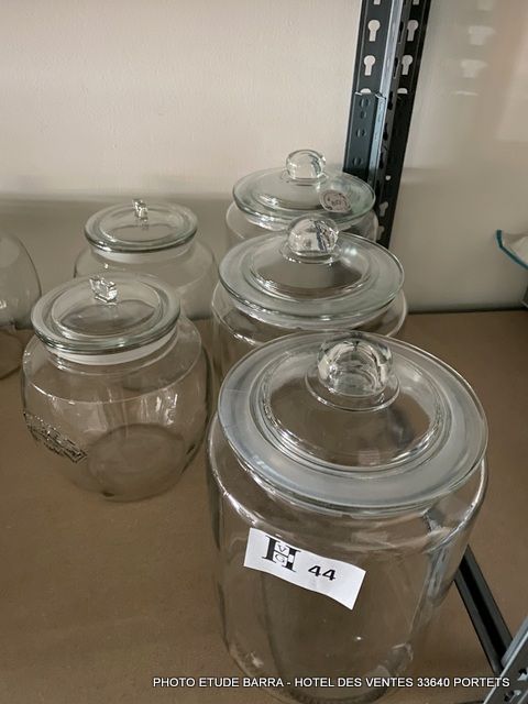 Null 1 Lot de pots confiseries en verre avec leurs couvercles