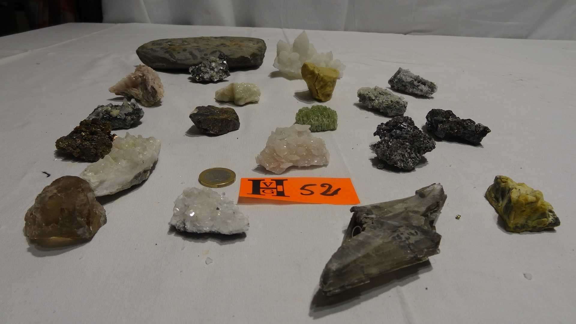 Null Set of various stones including QUARTZ, PYRITE, MANGANO CALCYTE FLUORESENTE&hellip;