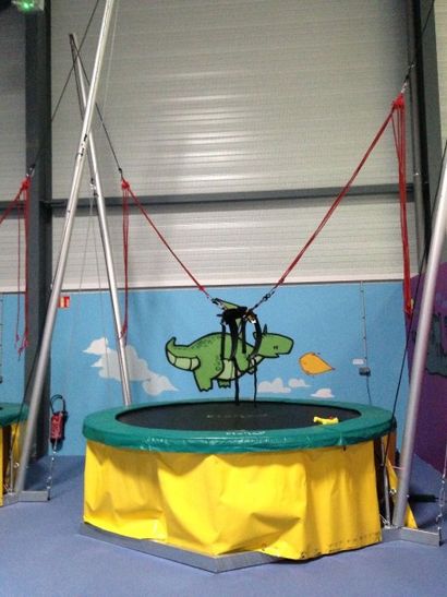 null 2 trampolines avec harnais


