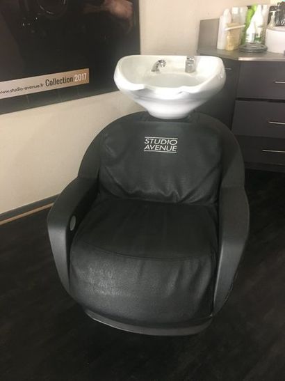 null 1 bac shampoing avec fauteuil skaï
