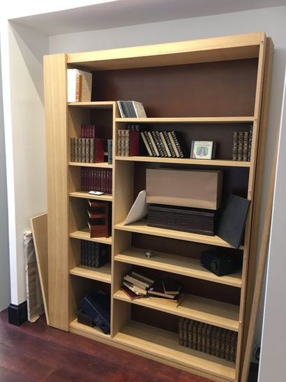 null 1 meuble bibliothèque en bois naturel
