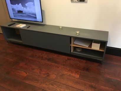 null 1 meuble TV en bois lamifié gris 2030x50