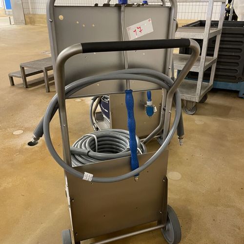 Null NILFISK stainless steel disinfection cart with hoses and lances, capacity 1&hellip;