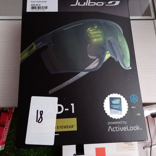 Null pair of sport glasses with display of brand JULBO