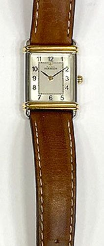 Null HERBLIN BRAND WATCH ART DECO MODEL 17478 CHROME AND GOLD STEEL CASE, RECTAN&hellip;