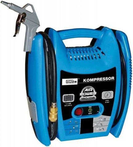 GÜDE - Compresseur Portable avec Accessoires Airpower 180/8 Sans Huile - SD807 - FONCTIONNEL (Produit Neuf)(Emballage d'