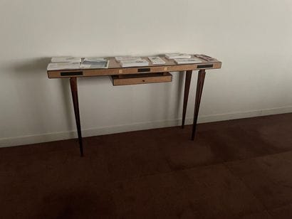 4 wood veneer deserts of various sizes