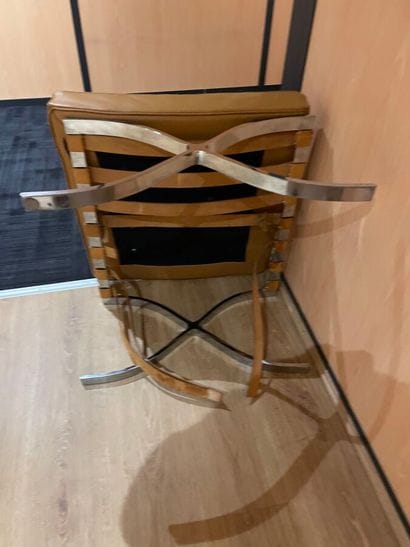 2 EAMES-style fawn leather stools
1 KNOLL-style...