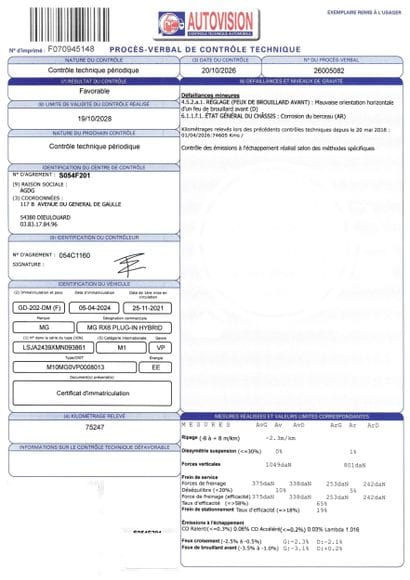 VP MG EHS LUXURY RX6 PLUG-IN HYBRID 
Body...
