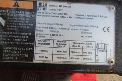 1 HYSTER 2-metric-ton forklift, model H2.00XMS,...