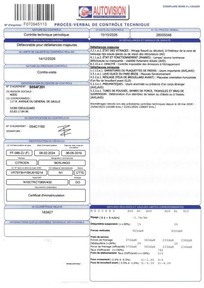 CTTE CITROEN BERLINGO 
Body style: VAN
Model...